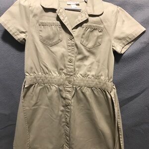 Cat & Jack Tan Button-Up Kids Dress